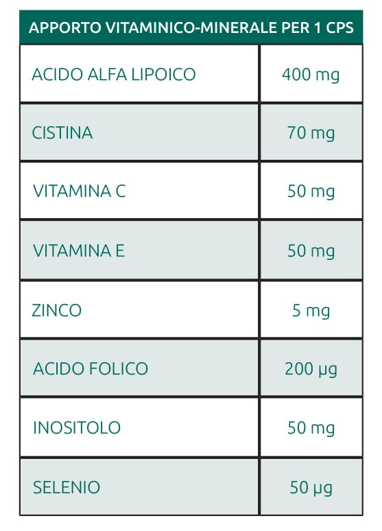 Tabella nutrizionale LIPOTECH 400